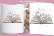 Book With Flowers | Design Illustration | Flower Sublimation