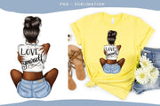 Love Yourself Png Sublimation Printing Afro Girl Power