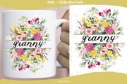 Granny Flower Png | Sublimation Design | Sunflower Donwload