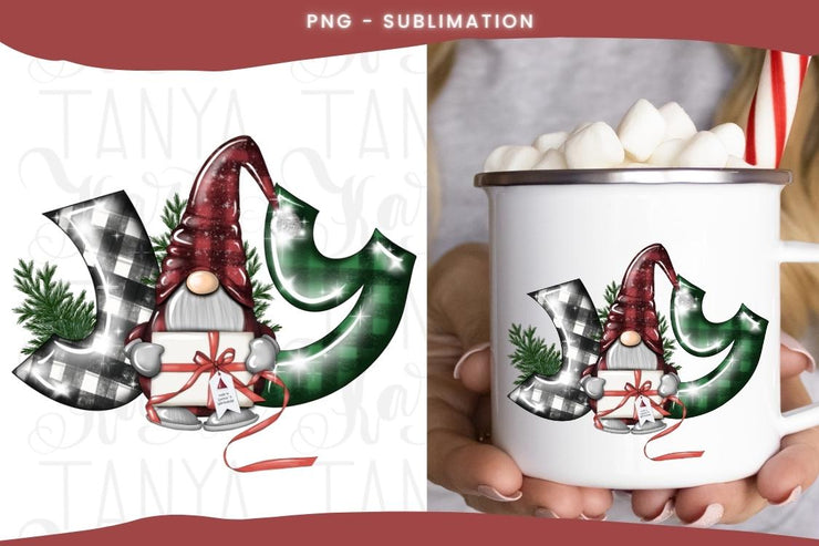 Joy Gnome | Merry Xmas Png | Sublimation Design