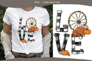 Love Fall Yall Png Autumn Pumpkin Buffalo Plaid Sublimation