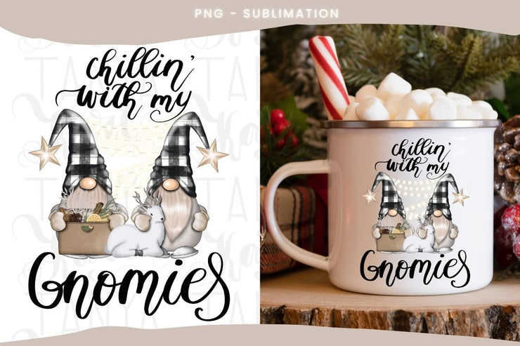 Chillin' With My Gnomies | Png Sublimation Design