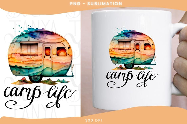 Camp Life Png File Sublimation