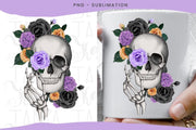 Scull With Flowers, Sublimation Graphics