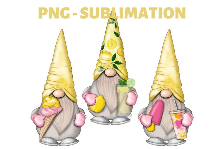 Trio Summer Gnomes | Sublimation File | Gnome Sublimation