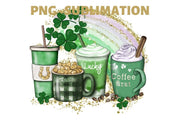 Patricks Day | St Patrick Rainbow | Glitter Coffee Cup