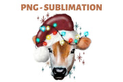 Christmas Cow | Sublimation Download | Farm Animals | Western Png Design