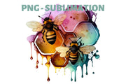 Watercolor Bee | Sublimation File | Bee Digital Download