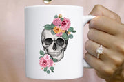 Scull Pink Flowers | Sublimation Graphics