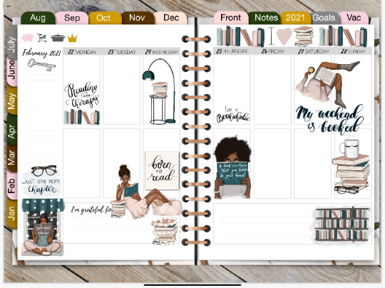 Goodnotes Stickers |  African American |  Bookish Stickers