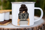 Just A Girl Who Loves Books | Book Lover Sublimation Design