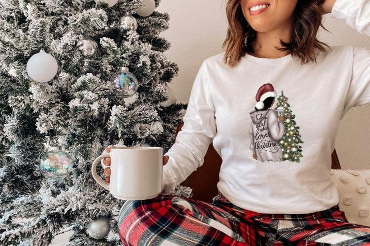 Just A Girl Who Loves Christmas | Afro Girl | Sublimation