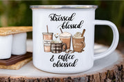 Stressed Blessed And Coffee Obsessed | Coffee Illustrations