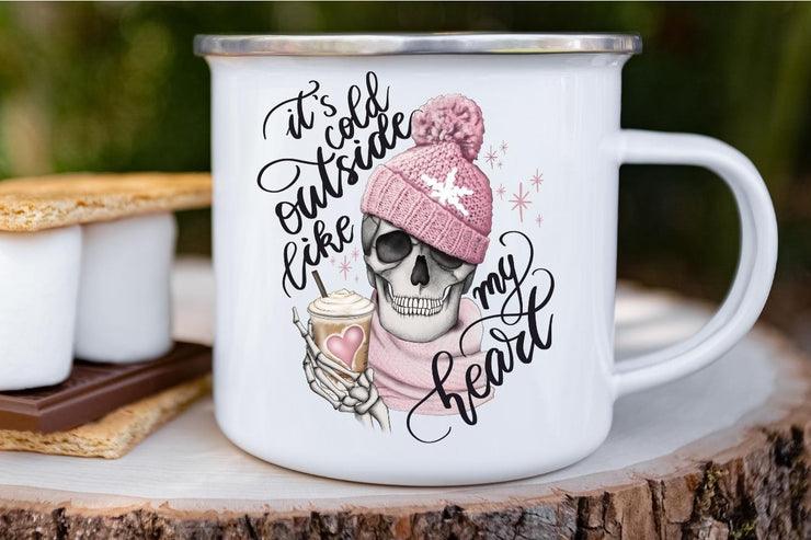 It's Cold Outside Like My Heart | Funny Skeleton | Digital PNG File
