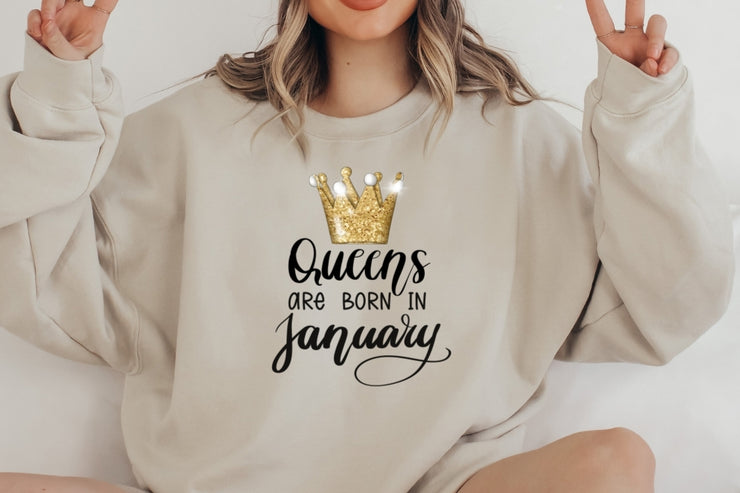 Queens Are Born In January | Digital Image | Sublimation Art