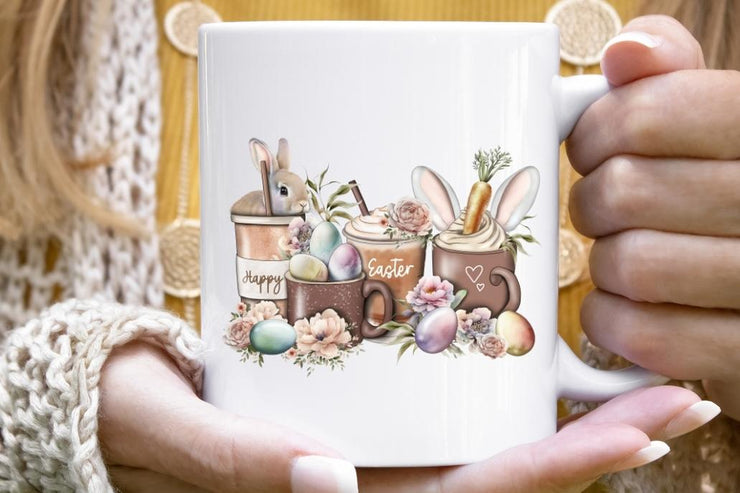 Happy Easter | Coffee Cups Png | Sublimation Designs