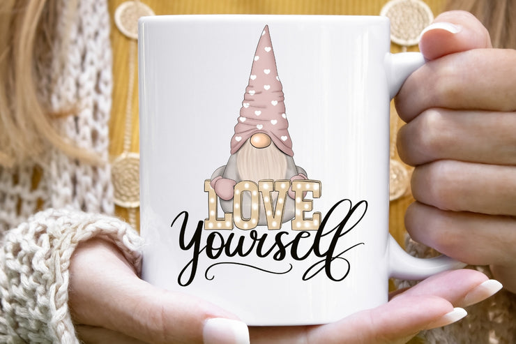 Love Yourself | Valentines Day | Valentine Pink Gnome