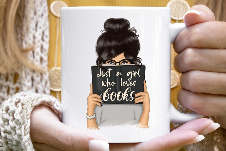 Just A Girl Who Loves Books | Book Lover Sublimation Design