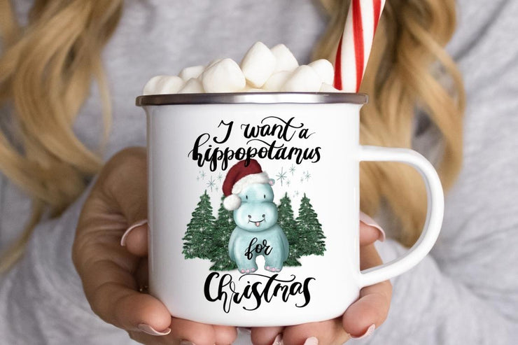 Holiday Quote | I Want A Hippopotamus For Christmas | Design