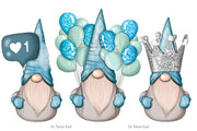 Blue Birthday Nordic Gnomes Icons