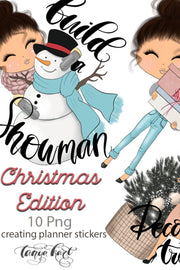 Planner Girl Christmas Clipart
