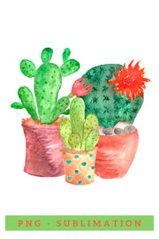 Watercolor Cactus | Sublimation Design