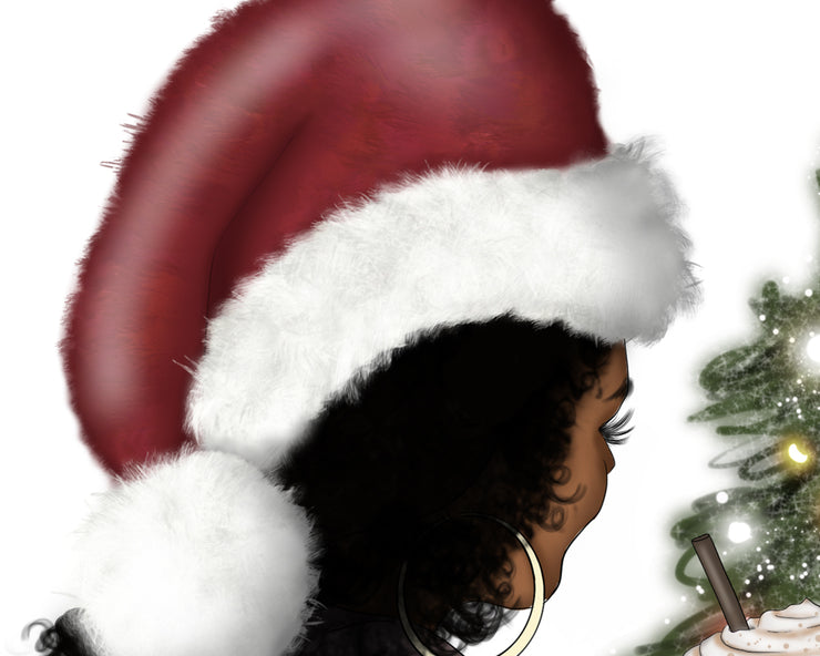 Just A Girl Who Loves Christmas | Afro Girl | Sublimation