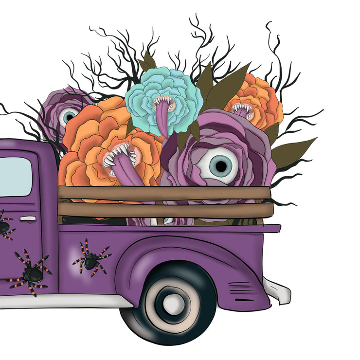 Purple Fall Old Truck Fall Sublimation Thanksgiving Png