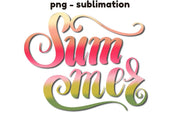 Summer | Lettering | Png | Sublimation