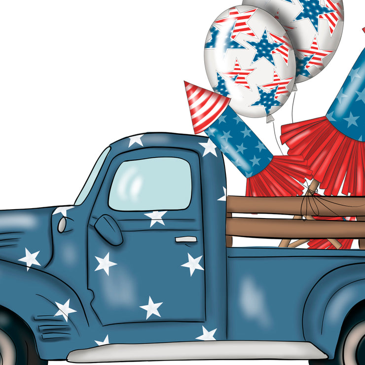 Truck With Fireworks | USA Flag Sublimation