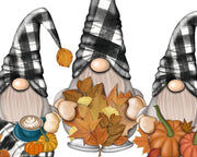 Fall Gnomes Png Pumpkin Autumn Leaves Buffalo Plaid