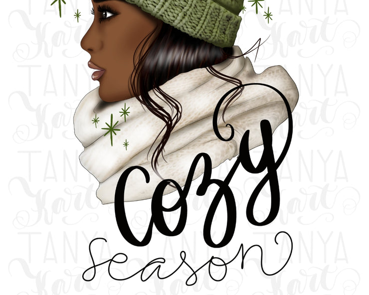 Christmas Afro Girl | Cozy Season | Png Sublimation