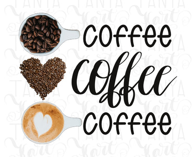 Coffee Illustrations | Digital Download | Coffee Beans Png