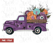 Purple Fall Old Truck Fall Sublimation Thanksgiving Png