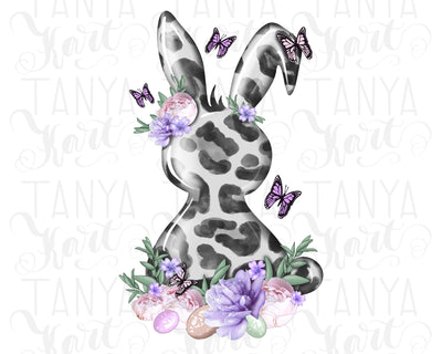 Happy Easter Bunny | Spring Holidays | Gray Rabbit Png