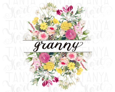 Granny Flower Png | Sublimation Design | Sunflower Donwload