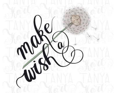 Make A Wish | Flower Design | Sublimation Download