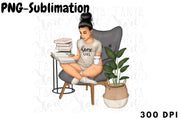 Reading Girl | Sublimation Png