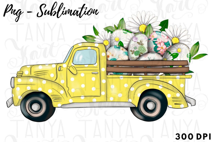 Truck With Eggs Sublimation