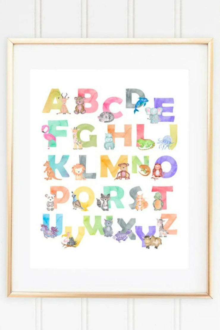 Watercolor Animal Alphabet Sublimation