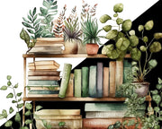 Books And Plants Clip Art