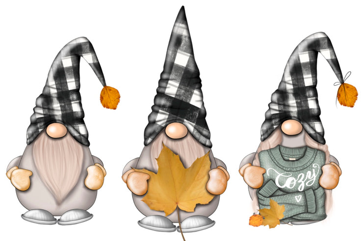 Cozy Fall Gnomes | Buffalo Plaid