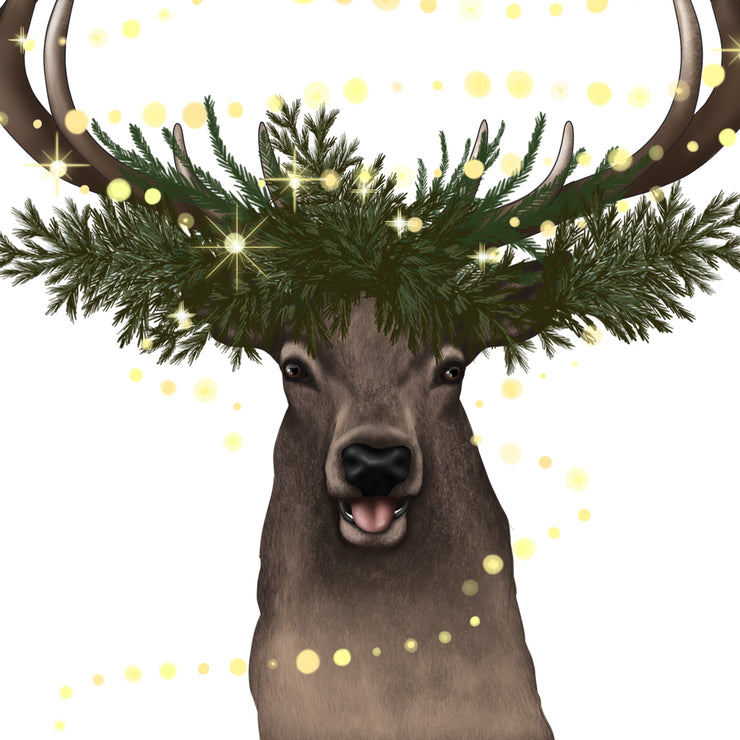 Deer Lights | Xmas PNG | Seasonal Graphics Design