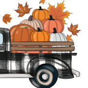 Buffalo Plaid Truck | Sublimation Designs | With Pumpkins