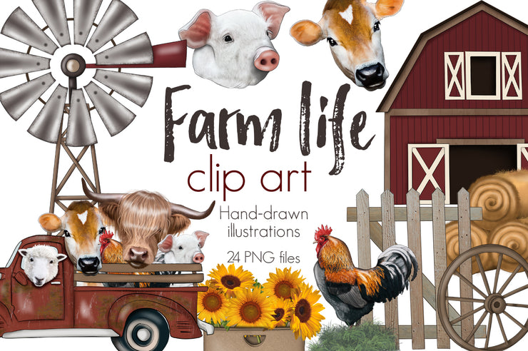 Farm Life Clip Art | Wildlife Designs | Farming Download