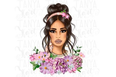 Sublimation Design| Floral Girl