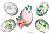 Floral Eggs Clipart