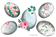 Floral Eggs Clipart