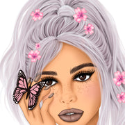 Spring Design, Butterfly Art, Woman Png