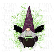 Halloween Gnome With Cauldron Of Magic Potion